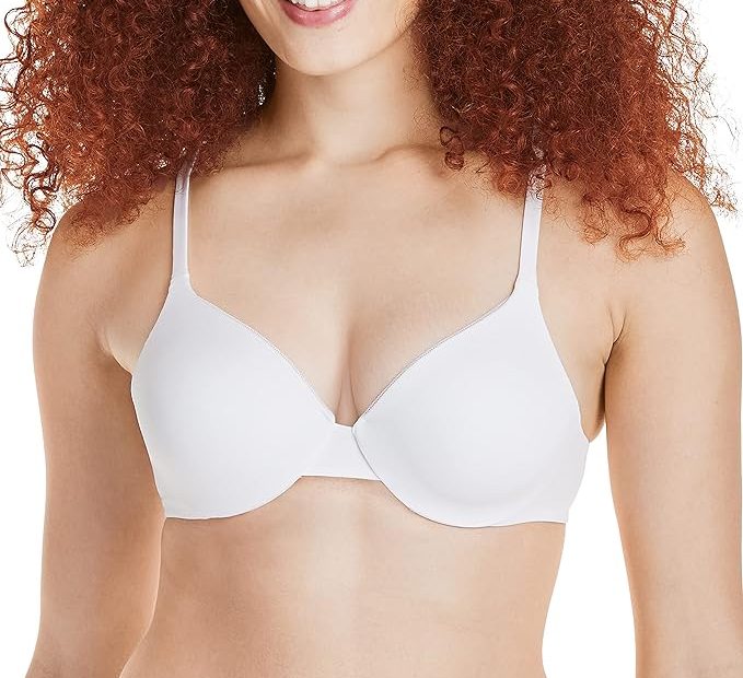 Hanes Womens Hanes Ultimate Underwire Bra, Low Cut T Shirt Bra